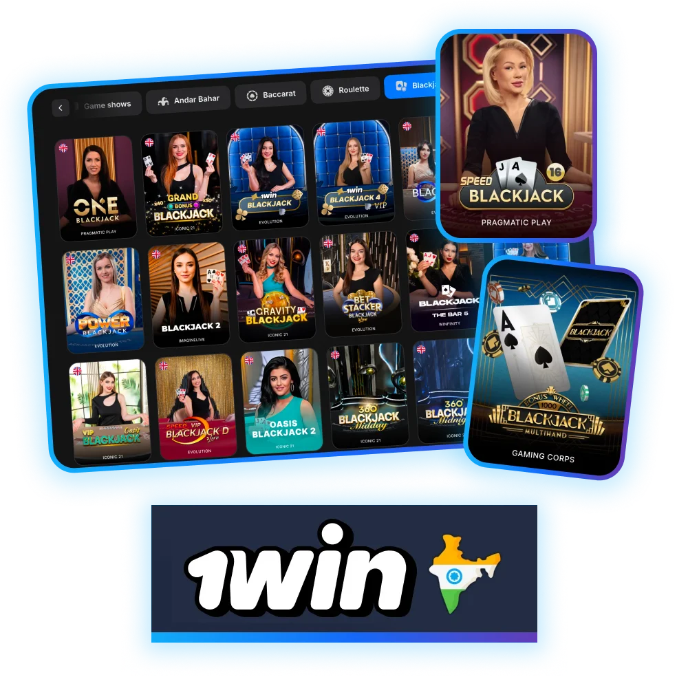 Enjoy the card game Blackjack at 1win.