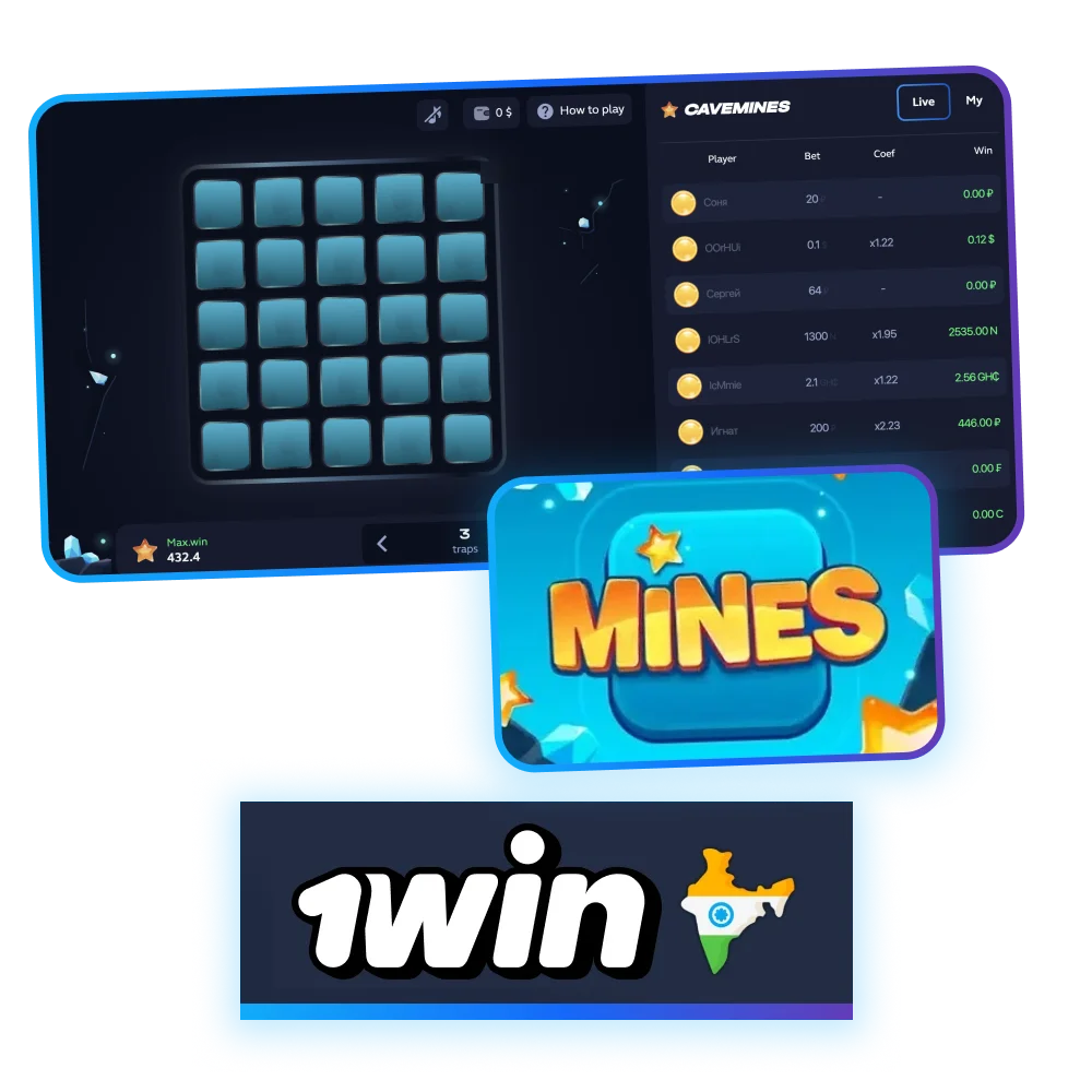 Don't fall into the trap to become a winner in the Mines game at 1win.